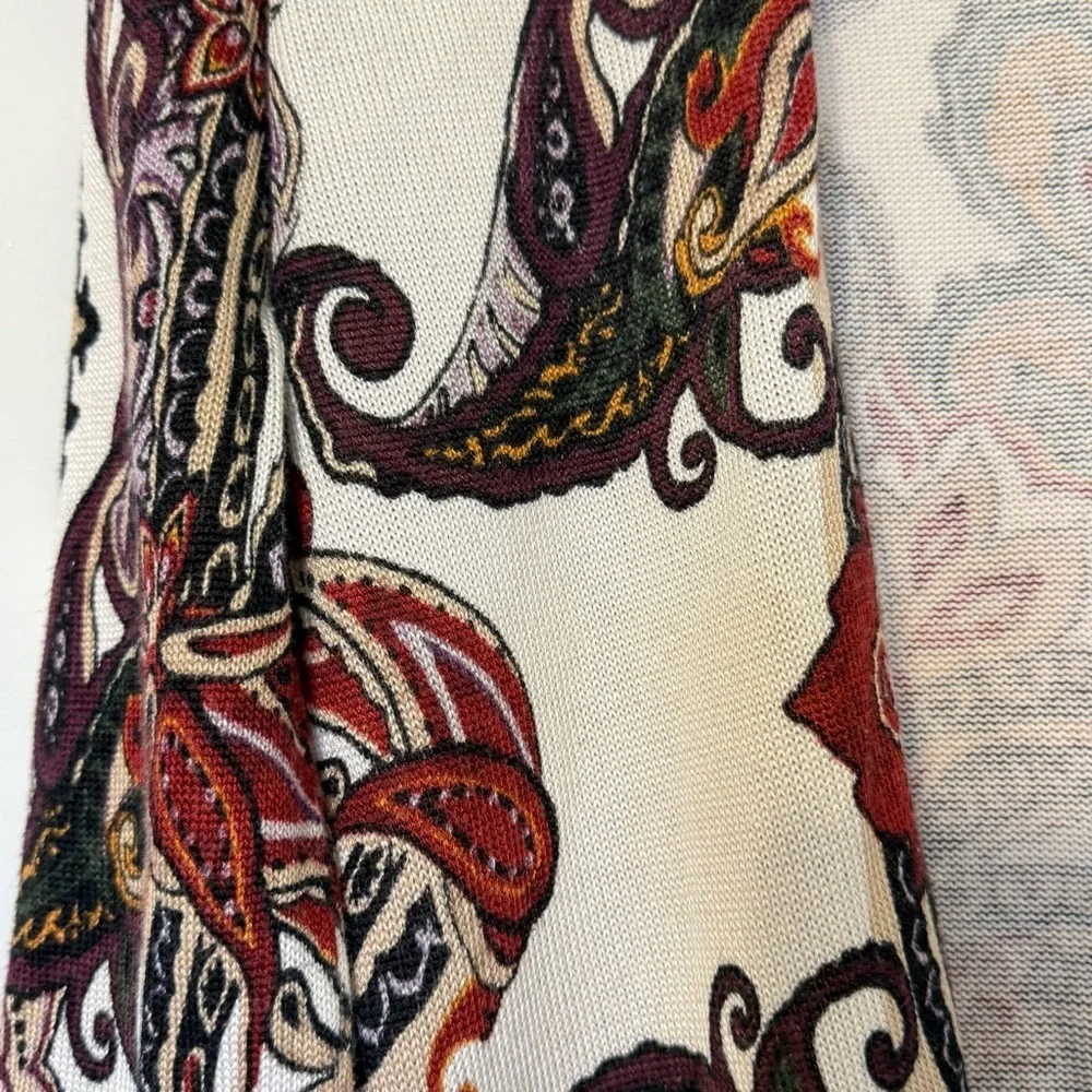 Chico’s Paisley Open Front Cardigan Women’s Size 0 Multicolor Boho Knit Sweater - Picture 7 of 10